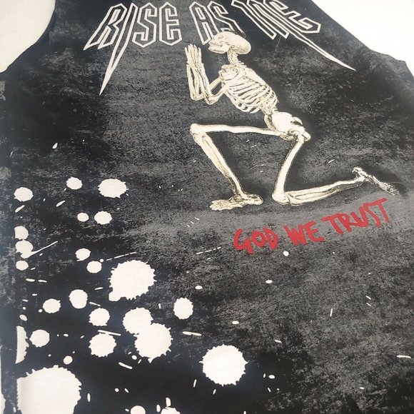 Rise As 1ne God We Trust Men's M Sleeveless T Shirt Paint Splash City Tour Dates - Picture 3 of 10
